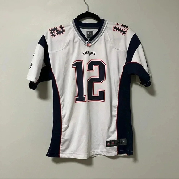 Nike Patriots New England Brady  jersey Large in White - Picture 1 of 7